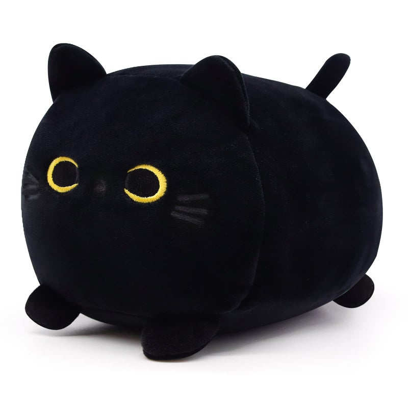 LSYDCARM Black Cat Plush Pillow Kawaii Black Cat Stuffed Animals Cat Plushie Cute Black Cat Pillow Stuffed Cat Toys for Kids Birthday Christmas Home Decoration - Image 3