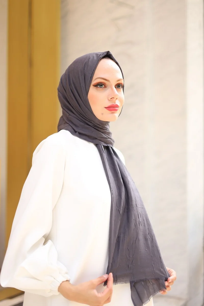 Losyana Bamboo Kraş Shawl Collection Smoked