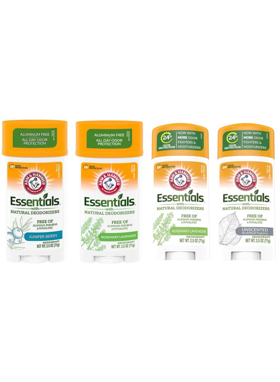 Arm & Hammer Clean Juniper Berry Natural Deodorizers Essentials Deodorant Fresh Rosemary Lavender Solid Oval Essentials Deodorant Rosemary Lavender Essentials Natural Deodorant Unscented 71 ml