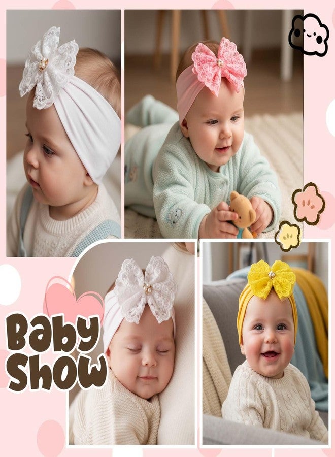 ووي أطواق شعر Woeoe للأطفال الرضع، أطواق شعر للبنات، إكسسوارات أطواق شعر من النايلون مزينة بأطواق شعر للأطفال الرضع حديثي الولادة والأطفال الصغار - Image 5