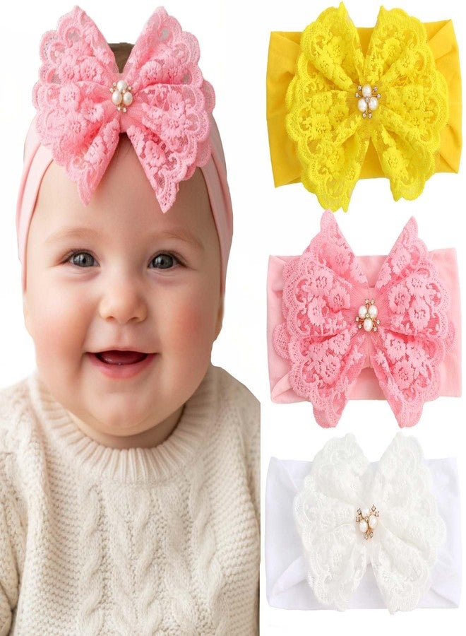 ووي أطواق شعر Woeoe للأطفال الرضع، أطواق شعر للبنات، إكسسوارات أطواق شعر من النايلون مزينة بأطواق شعر للأطفال الرضع حديثي الولادة والأطفال الصغار - Image 1