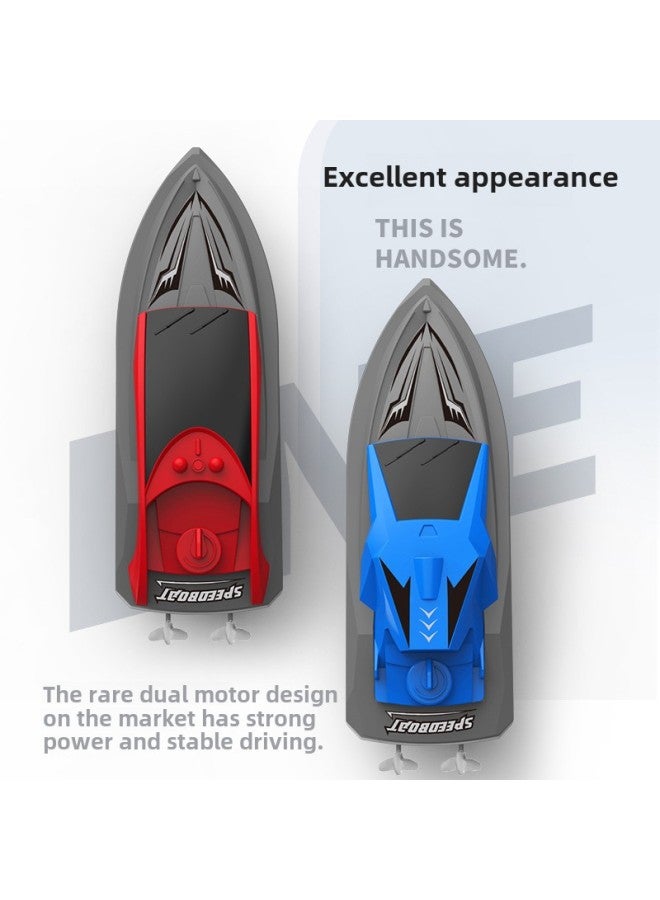 Water High-speed Wireless Boat Remote Control Speedboat 2.4G Frequency Electric Lithium Battery Long Endurance Children's Toy Boat-Color:868-2  - Image 4