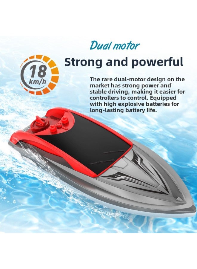 Water High-speed Wireless Boat Remote Control Speedboat 2.4G Frequency Electric Lithium Battery Long Endurance Children's Toy Boat-Color:868-2  - Image 3