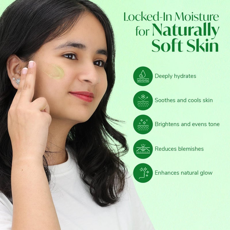 Meglow Aloe Vera Gel for Intense Hydration Get Soft Smooth Nourished Skin Pure Aloe Vera Gel with Cucumber Extracts Naturally Hydrating Skin Moisturizing Gel Pack of 3 125g each - Image 5