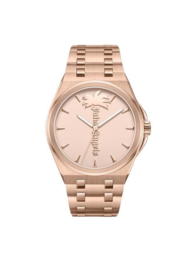 Palm Angels Lucentia Rose Gold Dial Rose Gold Stainless Steel Bracelet Analog Watch for Men, 43mm - Image 1