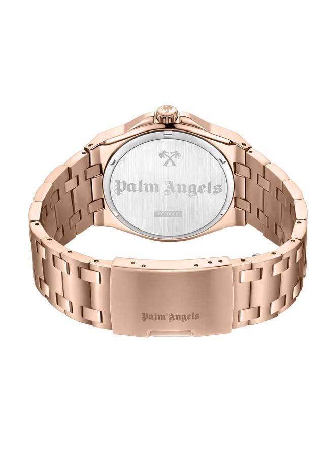 Palm Angels Lucentia Rose Gold Dial Rose Gold Stainless Steel Bracelet Analog Watch for Men, 43mm - Image 3