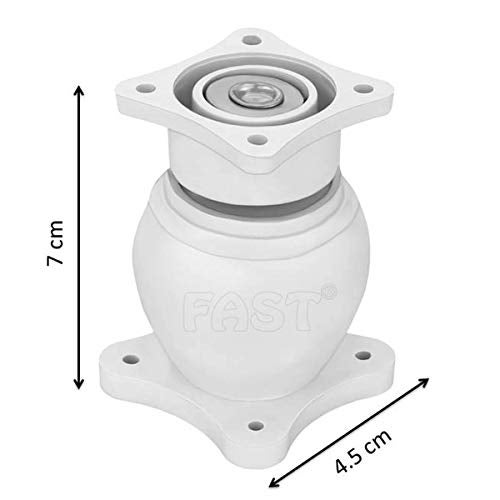 FAST DM02P Heavy Wall Mounted Magnetic Door Stopper Catcher 5 Number Size for Doors Stop 4pcs (White) - Image 3