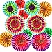 Lansian 12PCS MultiColor Hanging Paper Fans Fiesta Party Decorations Photo Props for Cinco De Mayo Carnival Mexican Taco Tuesday Kids Party Baby Shower MultiPurpose - Image 3