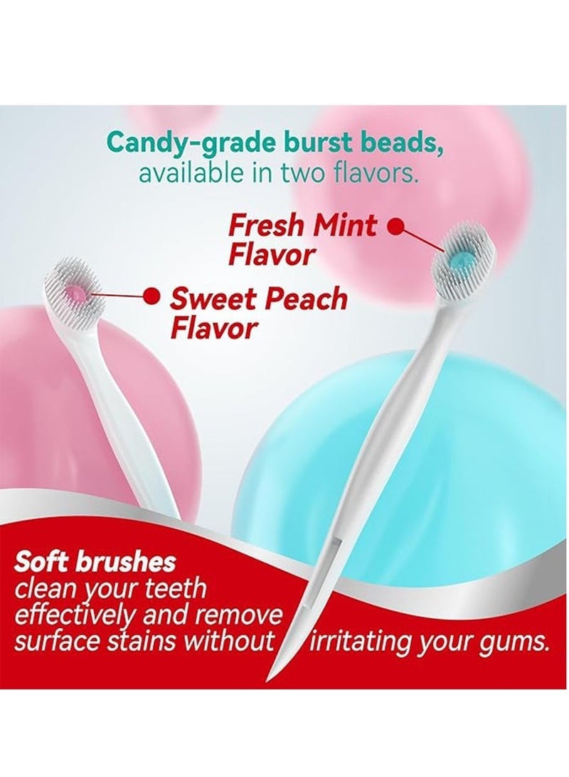 40 Pcs Disposable Toothbrushes with Toothpaste and Pick for Work or Travel, Mini Travel Toothbrushes, Mixed Flavor - Image 3