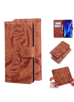 HuHa Case Cover For Xiaomi Mi 9T / 9T Pro / Redmi K20 / K20 Pro Tiger Embossing Pattern Horizontal Flip Leather Case with Holder & Card Slots & Wallet Brown 