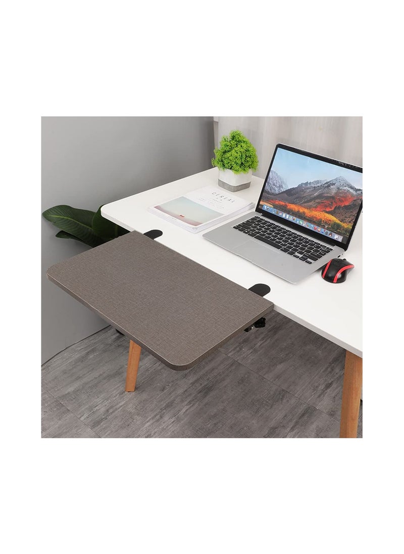 SYOSI - Desk Extender Clamp, for DIY Custom Wooden Desk Extender Board (Board Not Included), Punch-Free Computer Keyboard Tray Clamp for Home or Office, Desk Extender, Foldable Keyboard Tray(Black) - Image 1