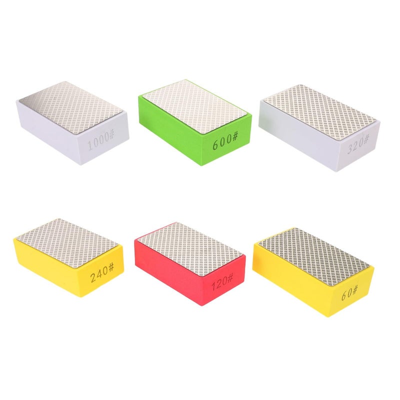 6 Pcs Diamond Polishing Pads Set 60 to 1000 Grits for Tile Stone Glass Metal - Image 2
