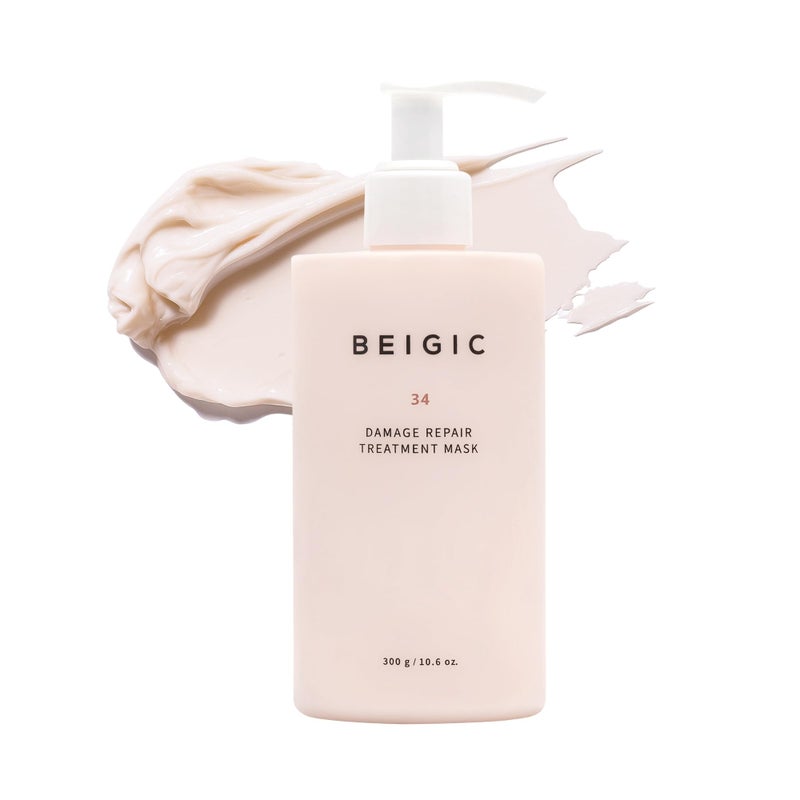BEIGIC Damage Repair Treatment Mask - Vegan Silicone-free Deep Conditioning Hair Mask with Argan Oil & Vitamin E for Dry, Damaged, Thinning, Frizzy Hair (10.06 fl oz) - Image 1