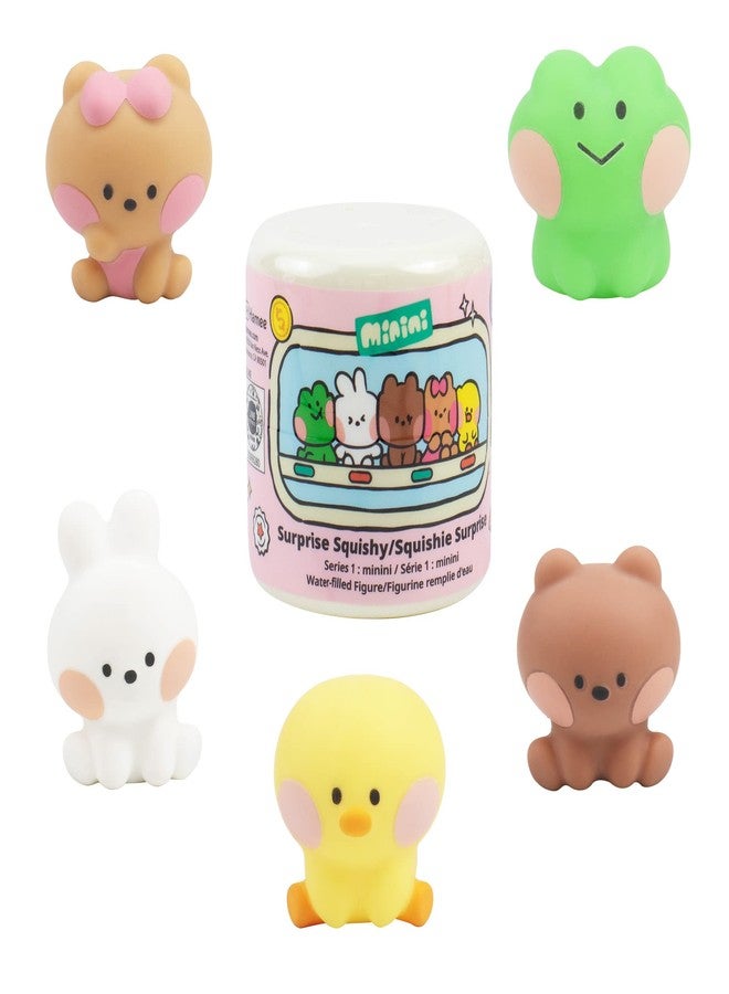 Hamee LINE Friends minini Cute Capsule Squishy (LINE Friends - Series 1) Water Filled [Box Mini Fidget Stuffer Birthday Gift Bag, Party Favor, Basket Filler, Stress Relief Toy] - 1 Pc (Mystery Blind) - Image 1