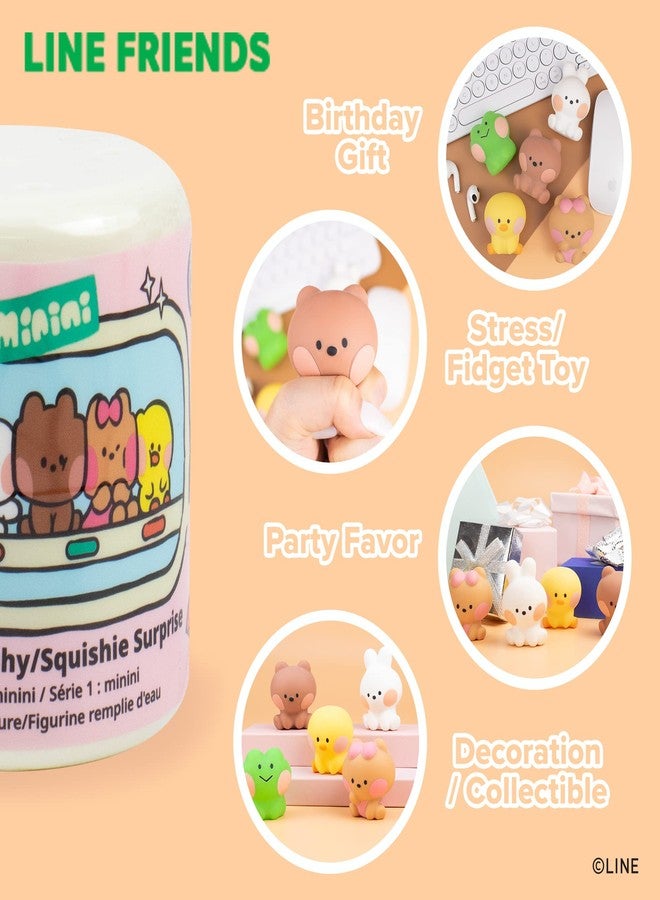 Hamee LINE Friends minini Cute Capsule Squishy (LINE Friends - Series 1) Water Filled [Box Mini Fidget Stuffer Birthday Gift Bag, Party Favor, Basket Filler, Stress Relief Toy] - 1 Pc (Mystery Blind) - Image 3