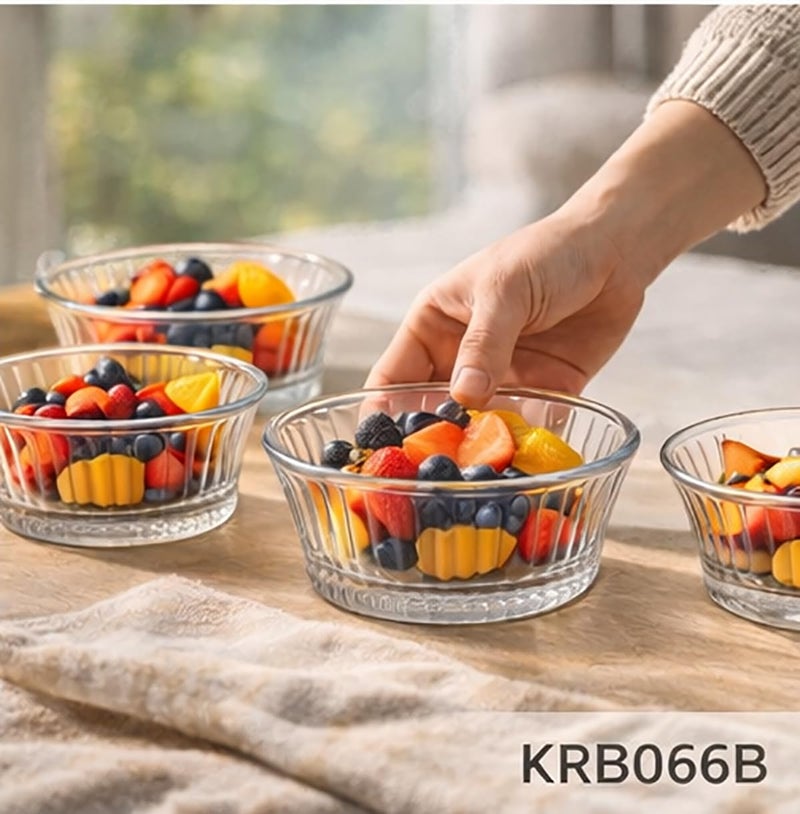 WRINGO Glass Bowls for Kitchen Prep, Dessert, Dips, and Candy Dishes, Cake, Snack Bowl Set of 6 Or Nut Bowls, and Microwave Safe Clear Glass Bowl for Mixing, Storing Size 4 Inch (WD-03) - Image 3