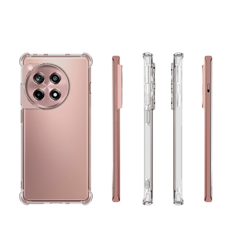 HuHa Case Cover For OnePlus Ace 3 Shockproof Non-slip Thickening TPU Phone Case(Transparent) - Image 2