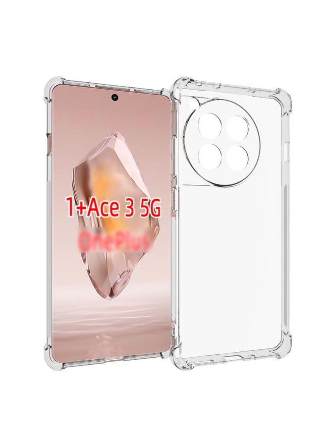 HuHa Case Cover For OnePlus Ace 3 Shockproof Non-slip Thickening TPU Phone Case Transparent 