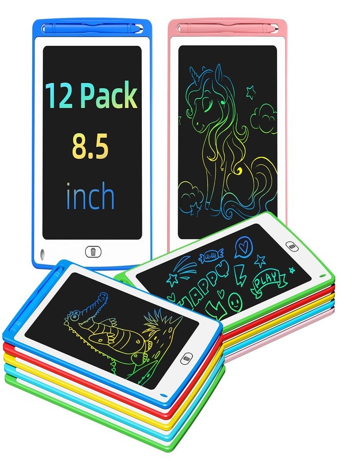 TQU LCD Writing Tablet for Kids, 8.5 Inch Colorful Doodle Board Drawing Tablet, Educational Learning Toys Birthday Gifts for Boys Girls Age 3 4 5 6 7 8 (12 Pack) - Image 1