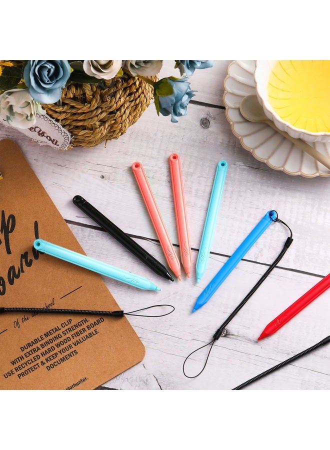 Chinco مجموعة قلم رسم بديل وقضيب حبل لجهاز لوحي LCD بحجم 4.7 بوصة، لوح رسم ملون، لوحات رسم للأطفال، لوح دودي (7 أقلام ستايلس و7 حبال)  - Image 5