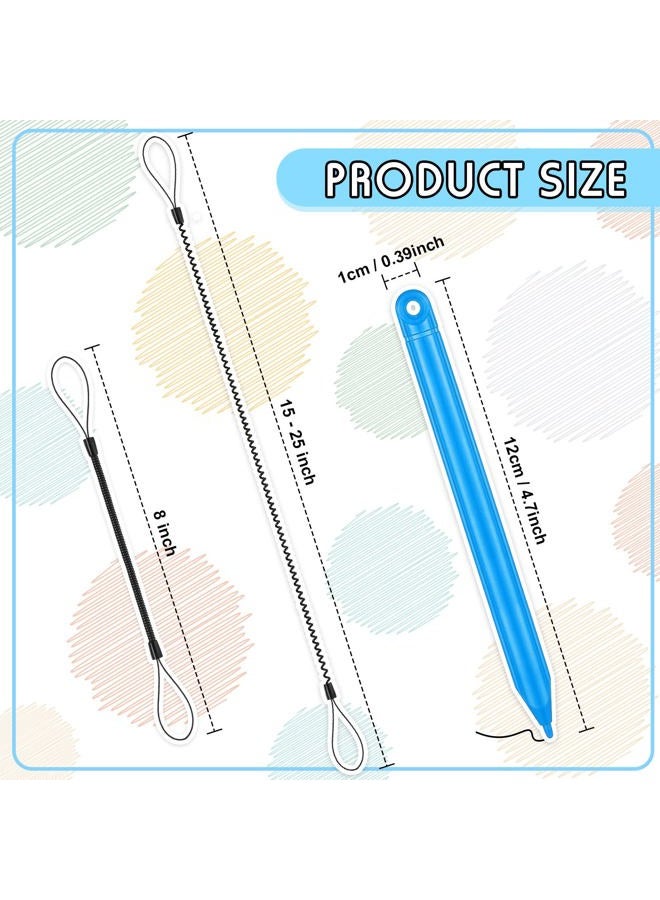 Chinco مجموعة قلم رسم بديل وقضيب حبل لجهاز لوحي LCD بحجم 4.7 بوصة، لوح رسم ملون، لوحات رسم للأطفال، لوح دودي (7 أقلام ستايلس و7 حبال)  - Image 3