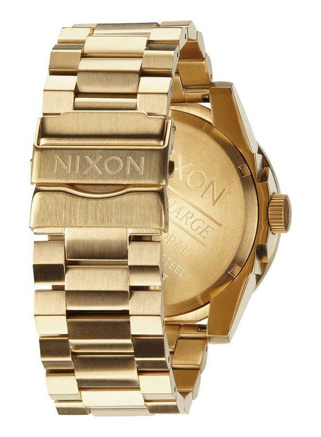 NIXON ساعة نيكستون كوربورال SS A346. مقاومة للماء حتى 100م ساعة رجالية XL (وجه ساعة 48مم. حزام فولاذي مقاوم للصدأ 24مم)، لون ذهبي، مقاس واحد، كوربورال SS - Image 3