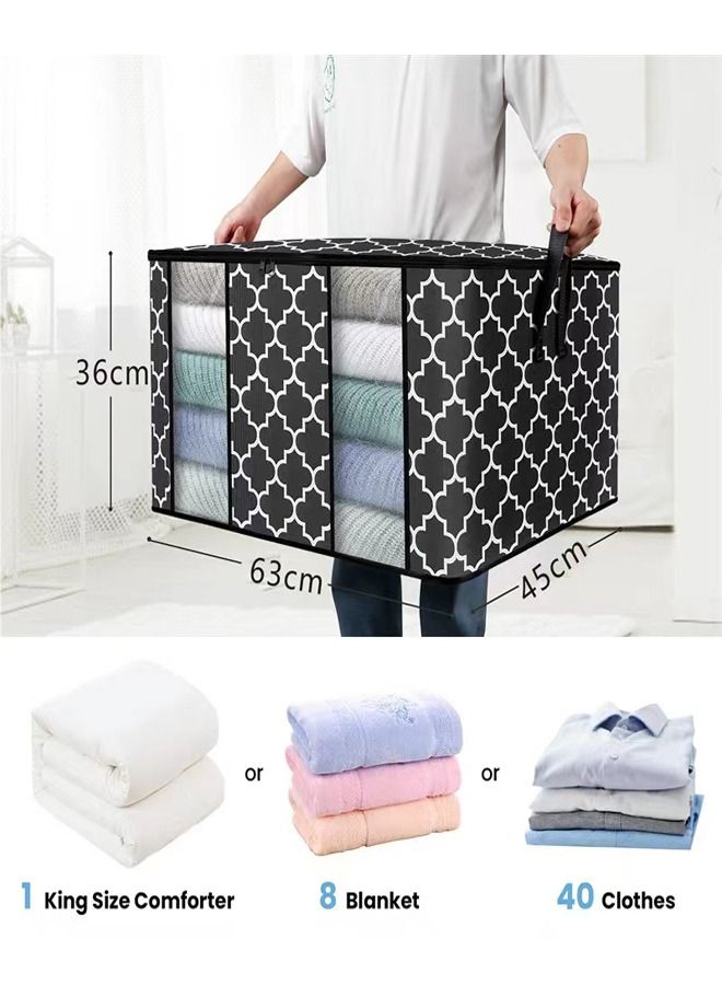 fashionhome Large Capacity Non Woven  Foldable Waterproof Clothes Wardrobe Storage Bag - Image 4