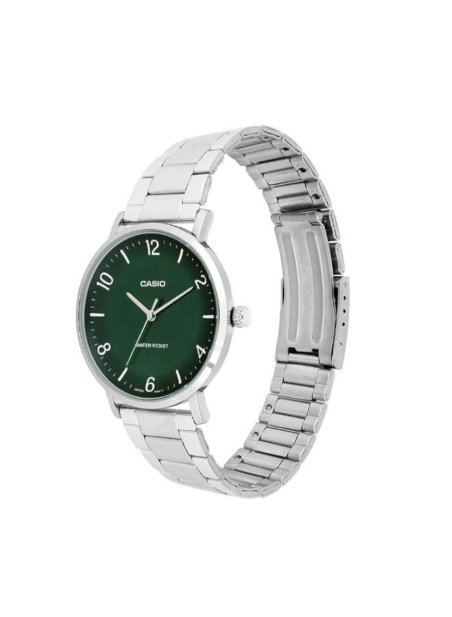 كاسيو ساعة تناظرية من الفولاذ المقاوم للصدأ MTP-VT03D-3BDF - Image 3