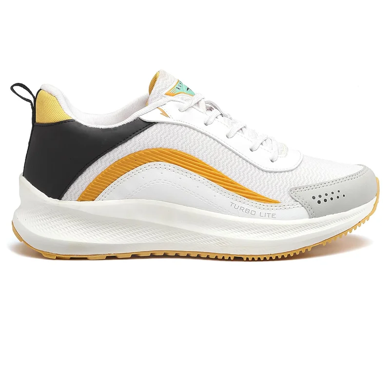 أسيان Lightweight White Mustard Running Shoes for Men and Boys