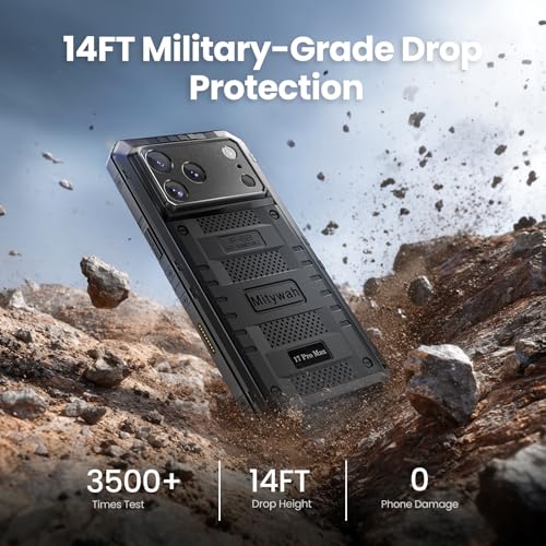 Mitywah for iPhone 17 Pro Max Waterproof Case, Military Metal Case with Built-in Screen Protector, Heavy Duty Full Body Shockproof Rugged Cover 6.9 inch, Black - Image 4