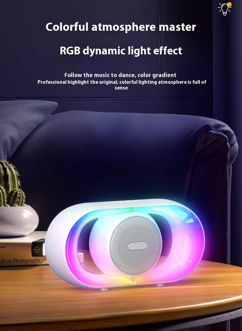 Wireless Bluetooth Speaker,Wireless Speaker,Bluetooth Speaker,RGB Bluetooth Speaker with LED Light, Portable Wireless Speaker with Colorful Light Show, Surround Stereo Sound, Bass Boost, Rechargeable Wireless RGB Speaker for Home, Party, Outdoor, Gaming, Bedroom, PC, TV, Smartphone - Image 5