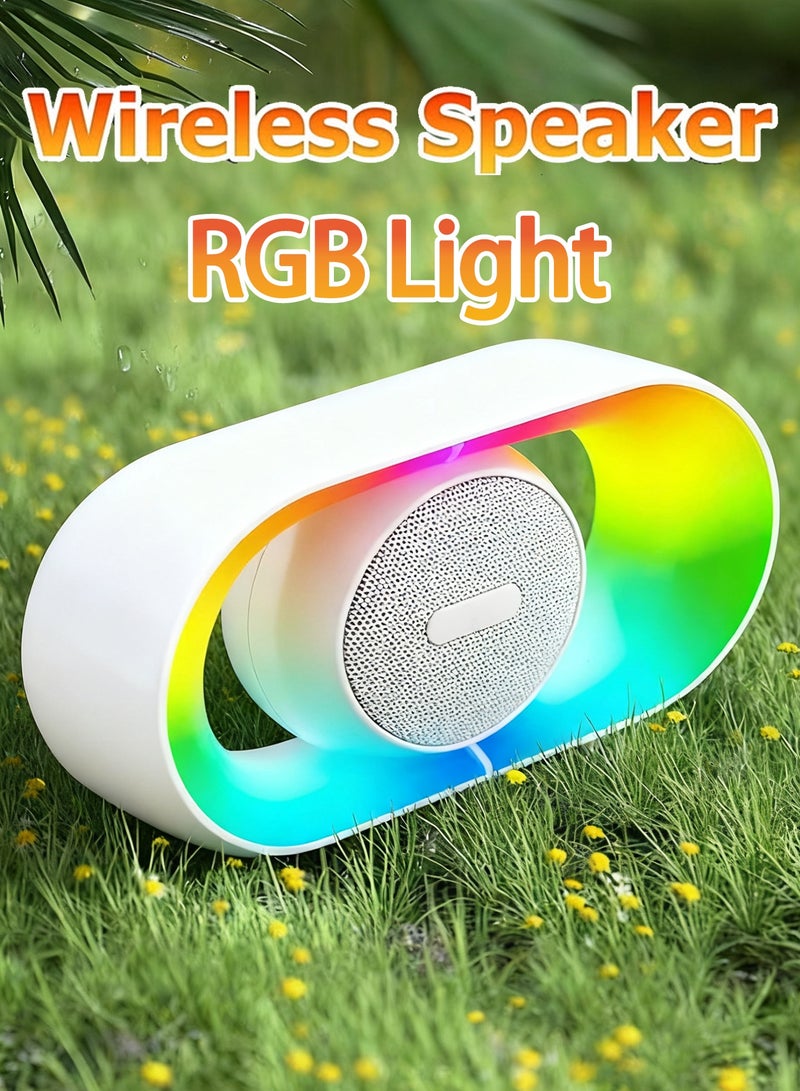 Wireless Bluetooth Speaker,Wireless Speaker,Bluetooth Speaker,RGB Bluetooth Speaker with LED Light, Portable Wireless Speaker with Colorful Light Show, Surround Stereo Sound, Bass Boost, Rechargeable Wireless RGB Speaker for Home, Party, Outdoor, Gaming, Bedroom, PC, TV, Smartphone - Image 1