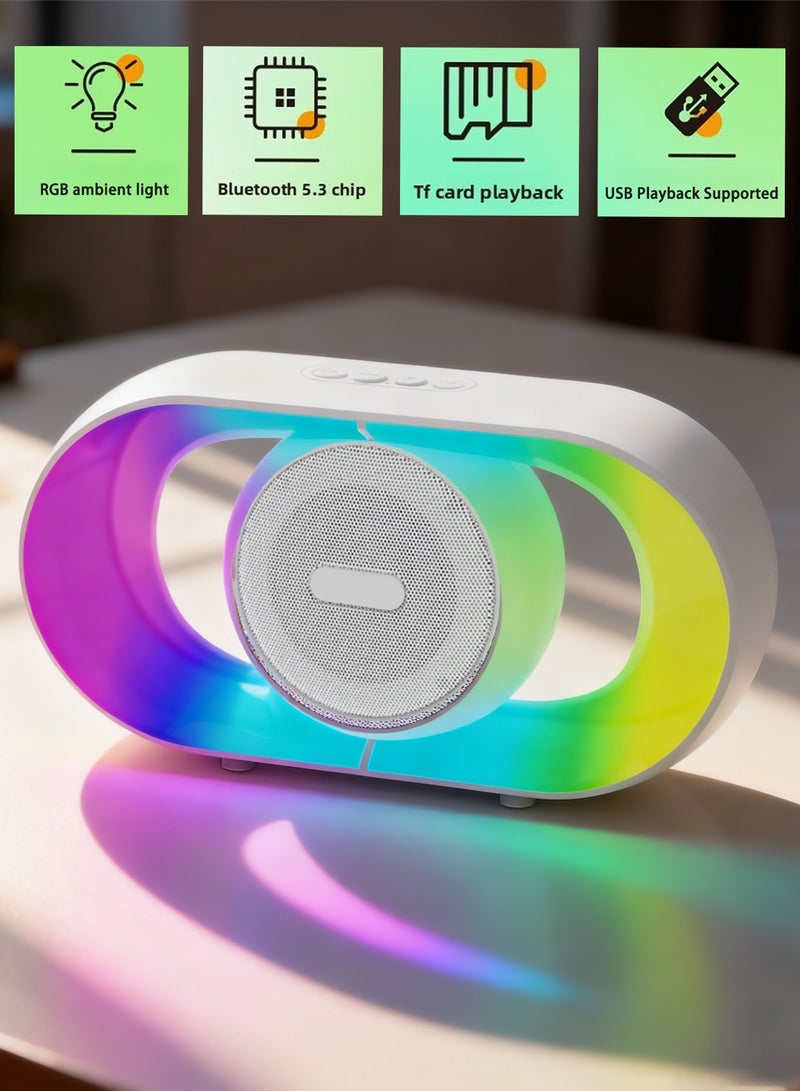 Wireless Bluetooth Speaker,Wireless Speaker,Bluetooth Speaker,RGB Bluetooth Speaker with LED Light, Portable Wireless Speaker with Colorful Light Show, Surround Stereo Sound, Bass Boost, Rechargeable Wireless RGB Speaker for Home, Party, Outdoor, Gaming, Bedroom, PC, TV, Smartphone - Image 1