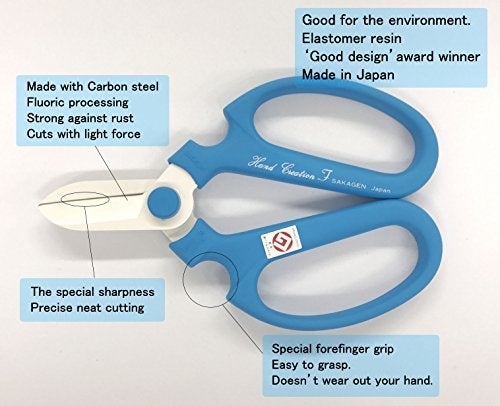 Sakagen Flower Scissors Hand Creation F-170 (Light Blue, 170mm) - Image 2