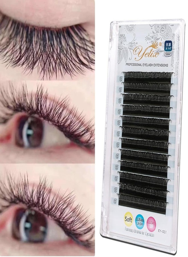 YELIX Classic YY Lash Extensions B/C/CC/D Curl 8-15mm Mixed Length, Fluffy Natural Look & High Efficiency for Professional Lash Artists Salon (B, 0.05 Thickness 8-15mm) - Image 2