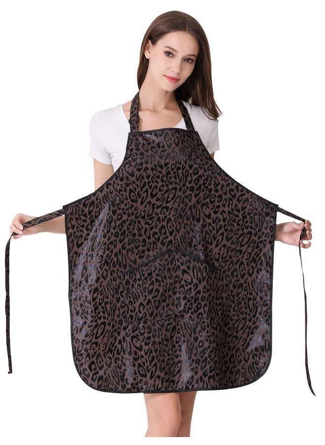 Perfehair PERFEHAIR Hair Stylist Apron for Salon Hairdresser, Barber Haircut Styling Apron With Pockets-Leopard Print  - Image 2