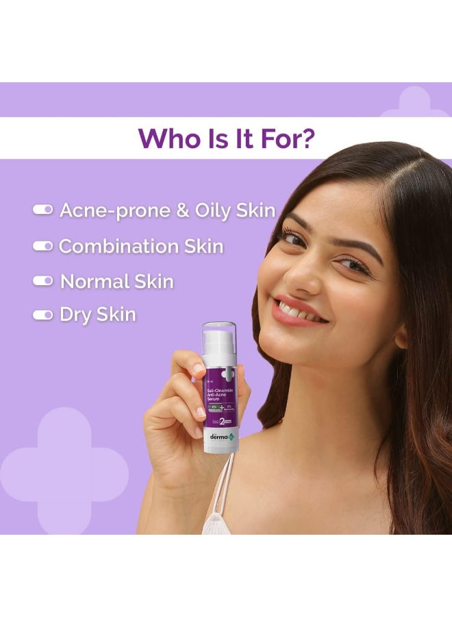 THE derma Co The Derma Co Sali-Cinamide Anti-Acne Face Serum with 2% Salicylic Acid & 5% Niacinamide for Acne & Acne Marks - 30ml  - Image 3