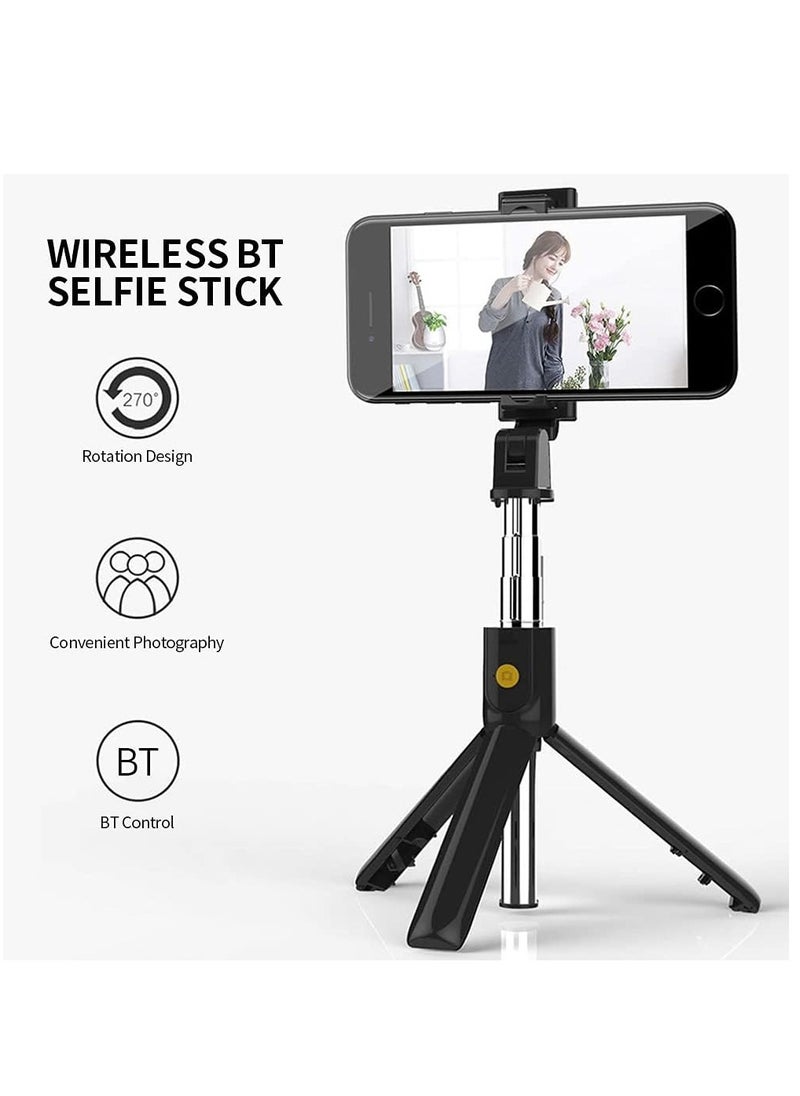ELTRAZONE - Selfie Stick, K07 Selfie Stick Integrated Tripod BT 4.0 Wireless Selfie Stick Mini Portable Extendable Selfie Stick Tripod for Smart Phone - Image 1