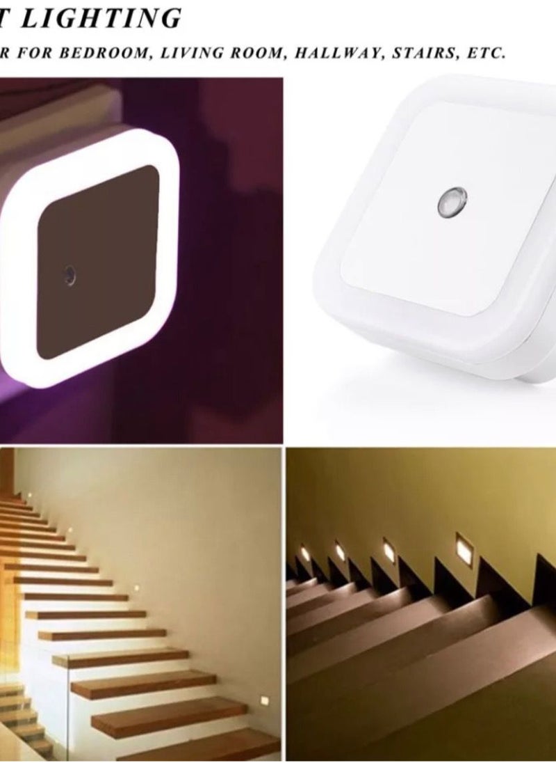 BLUE CORAL Sensor Night Light Plug-In Square Night Lamp Smart Dusk to Dawn Sensor Lamps Nightlight Energy Saving LED Sensor For Bedroom Toilets Stairs Corridors Children Kids Living Room (Pink)  - Image 5
