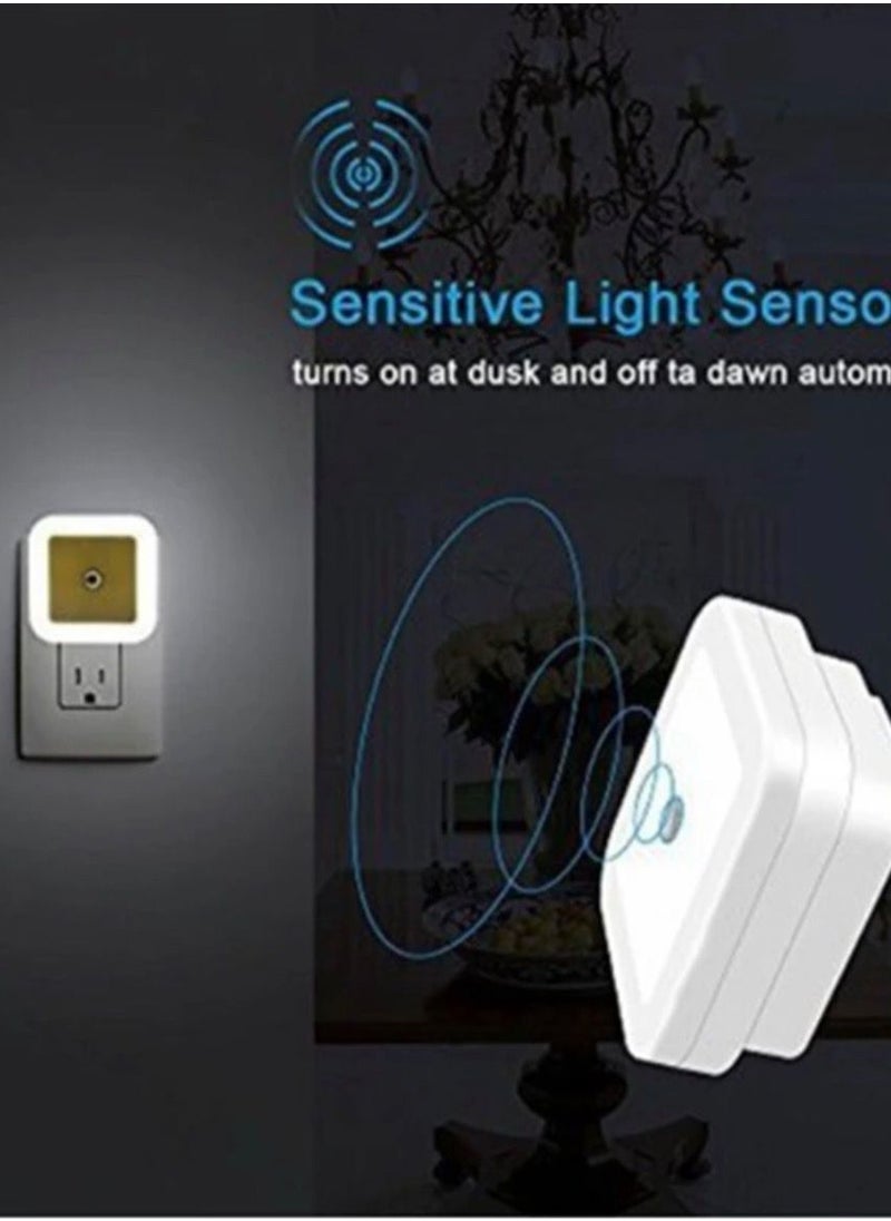 BLUE CORAL Sensor Night Light Plug-In Square Night Lamp Smart Dusk to Dawn Sensor Lamps Nightlight Energy Saving LED Sensor For Bedroom Toilets Stairs Corridors Children Kids Living Room (Pink)  - Image 4