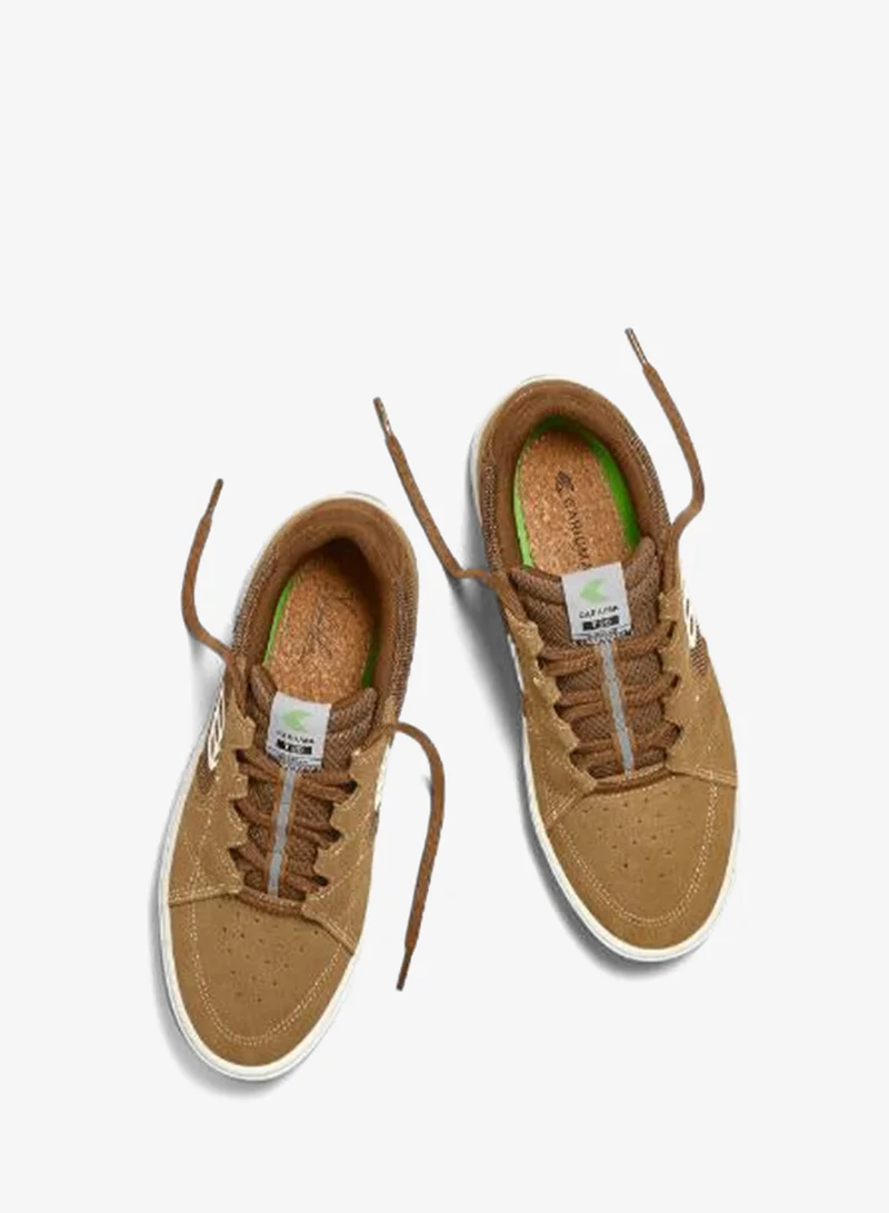 Cariuma  T20 PRO Camel Suede and Mesh Ivory Logo Sneaker  | Best Price UAE