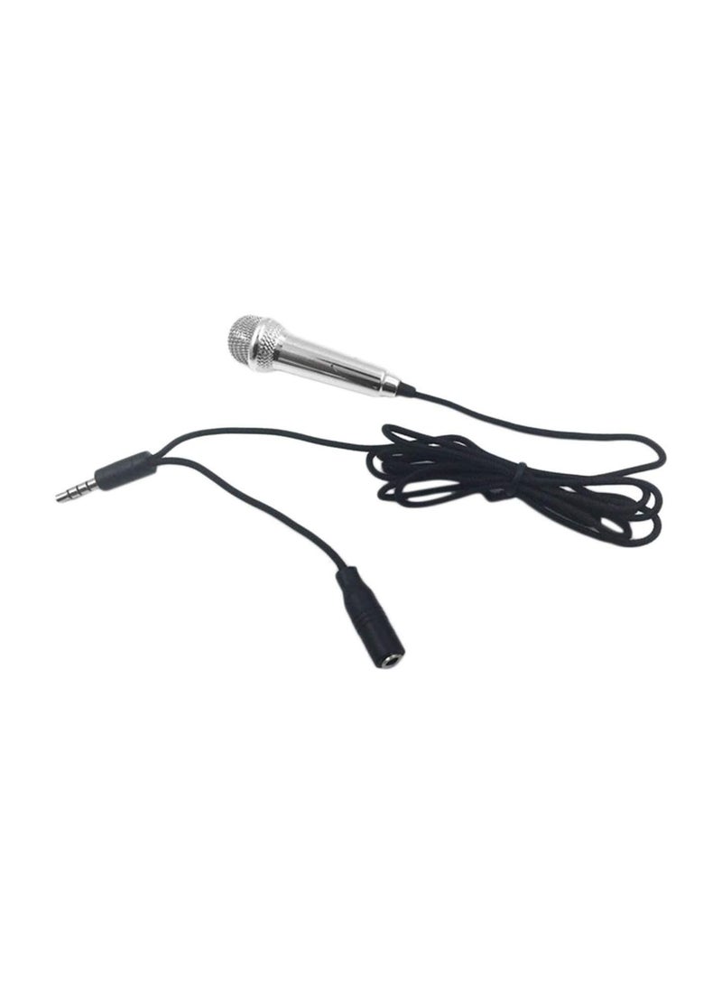 GGOOT Portable Aluminum Alloy 3.5mm Wired Microphone For Mobile Phone Tablet PC Laptop Speech Singing Karaoke For Phone  - Image 4