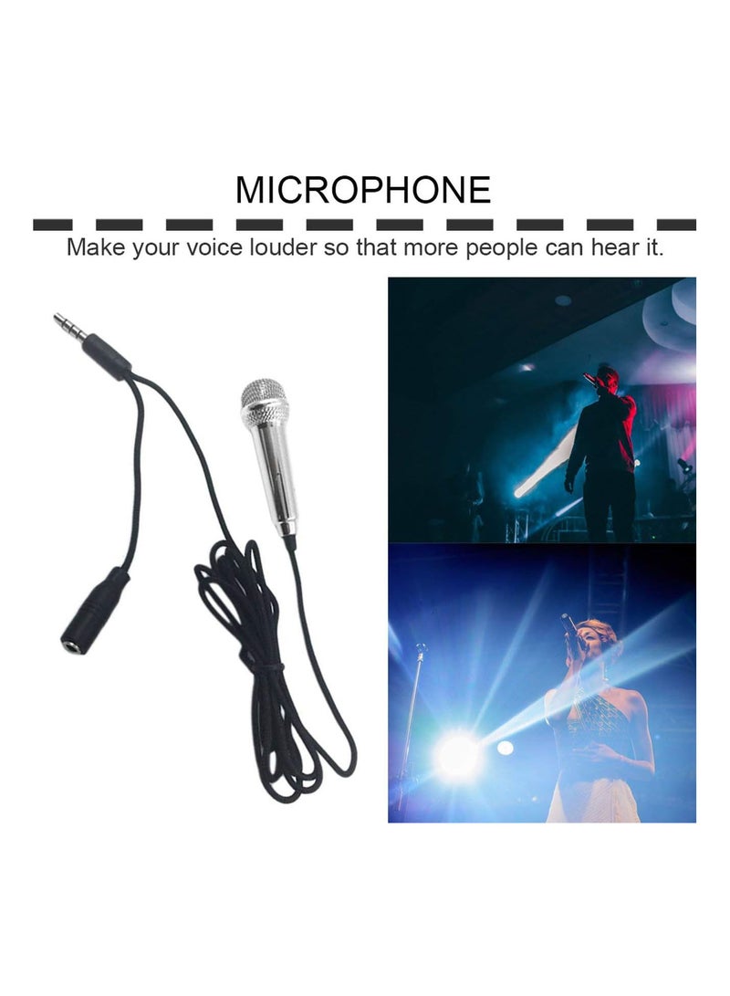 GGOOT Portable Aluminum Alloy 3.5mm Wired Microphone For Mobile Phone Tablet PC Laptop Speech Singing Karaoke For Phone  - Image 2