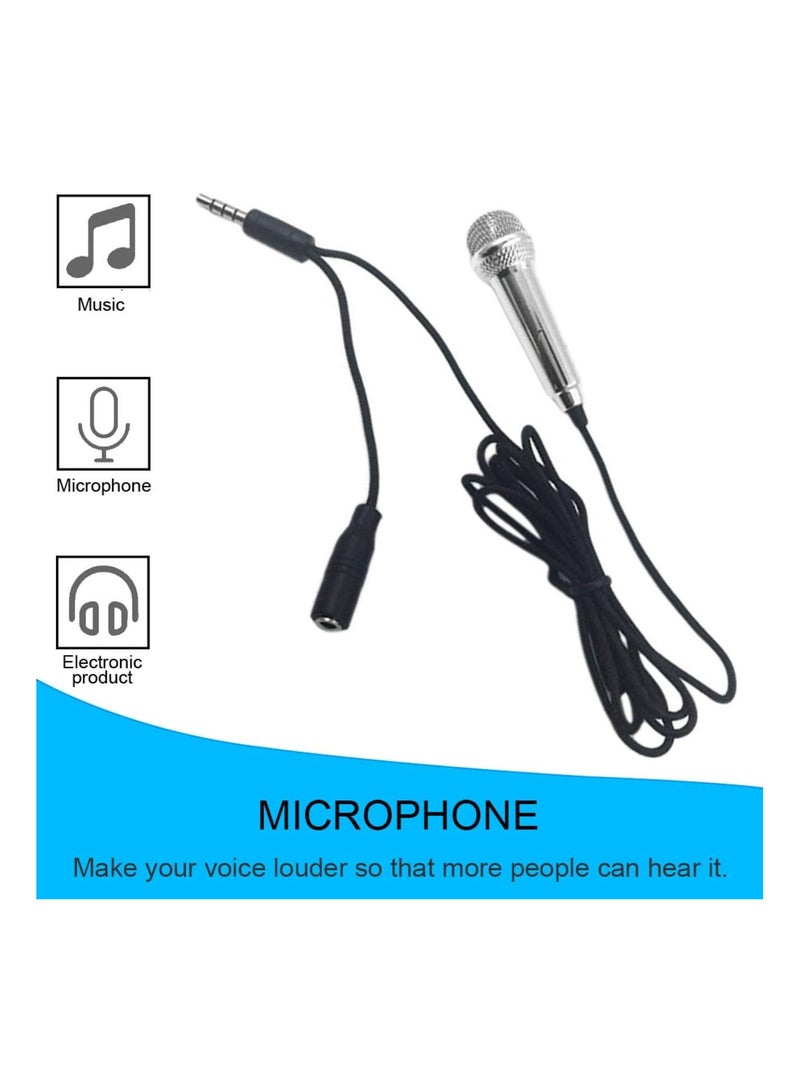 GGOOT Portable Aluminum Alloy 3.5mm Wired Microphone For Mobile Phone Tablet PC Laptop Speech Singing Karaoke For Phone  - Image 3