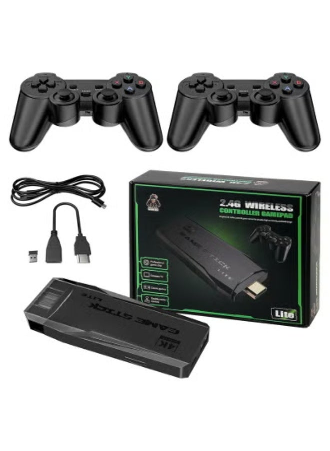 JAJEEK 4K Game Stick Lite with Wireless Controllers & 4K Ultra HD Projector – Plug-and-Play Portable Video Game Console with Built-In Games | Wireless Multiplayer Support | Retro Gaming System with HDMI Output | Perfect for Home & Travel Entertainment - Image 1