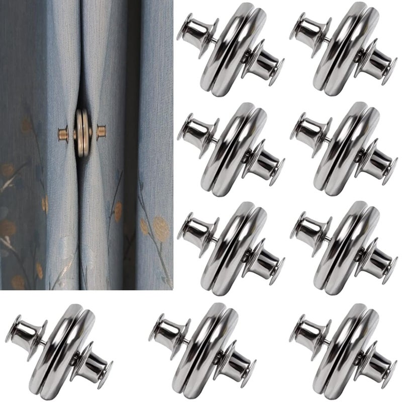 Yteseery 9 Pairs Curtain Magnets Closure, Magnetic Curtain Clips for Indoor Outdoor Curtains Prevent Light Leaking, Strong Curtain Weights Magnets for Pergola Patio Gazebo Cabana, Plus Size 0.98inch - Image 1