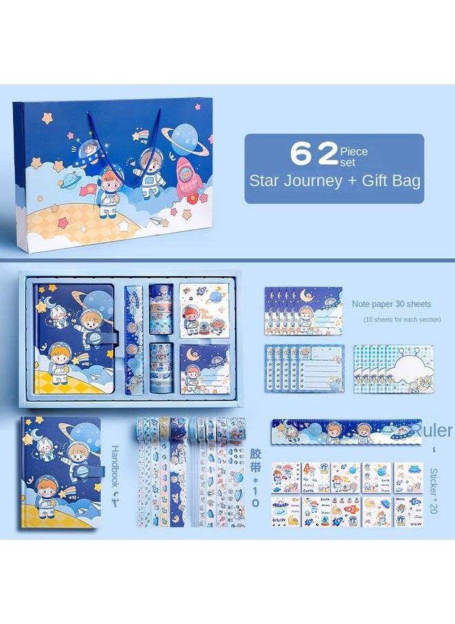 Bluejw - Hand Account Book Hand Account Book Gift Box Boys Version Hand Account Suit Tool Materials Full Set Of Primary School Students Diary Notes - Image 1