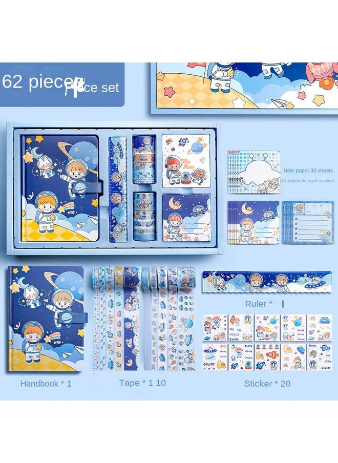 Bluejw - Hand Account Book Hand Account Book Gift Box Boys Version Hand Account Suit Tool Materials Full Set Of Primary School Students Diary Notes - Image 1
