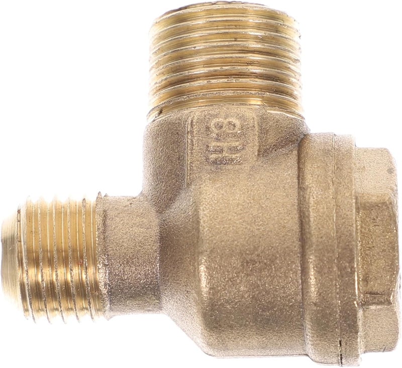 Garneck Copper Threaded Air Compressor Check Valve 2-port Non-return Pneumatic Accessory for Small Oil-free Piston Compressors 16x14mm - Image 1