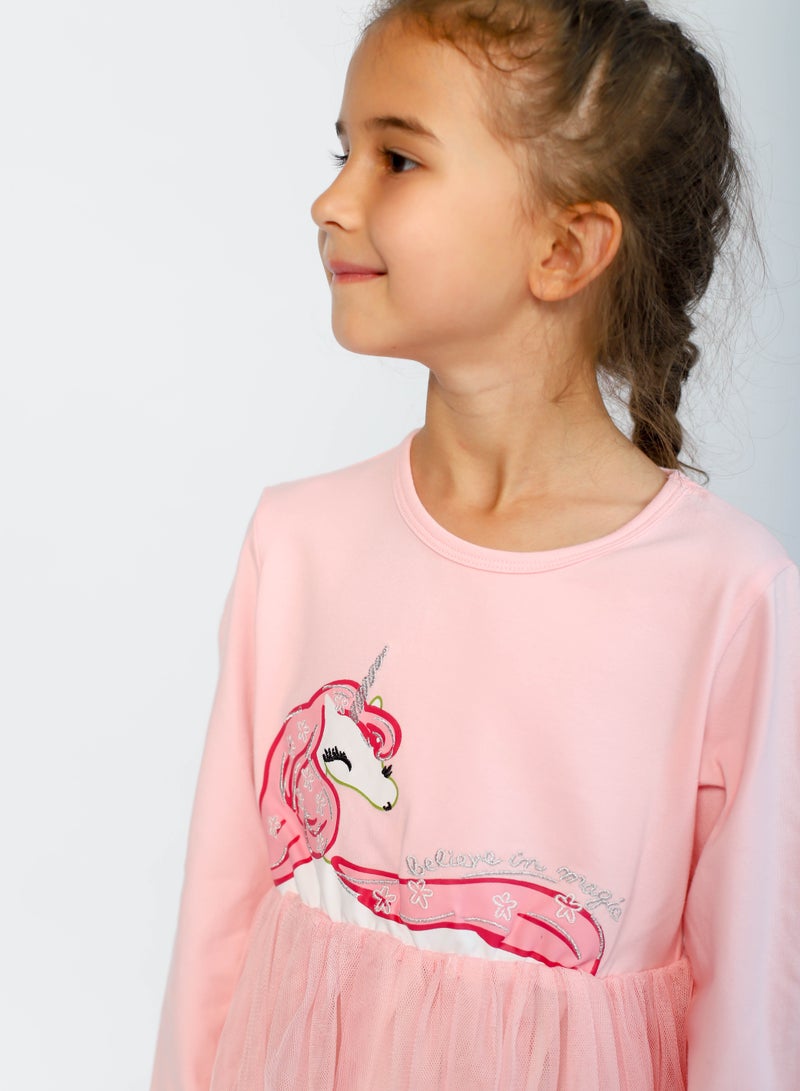 D'Daniela Unicorn Pink Tutu Dress - Image 1